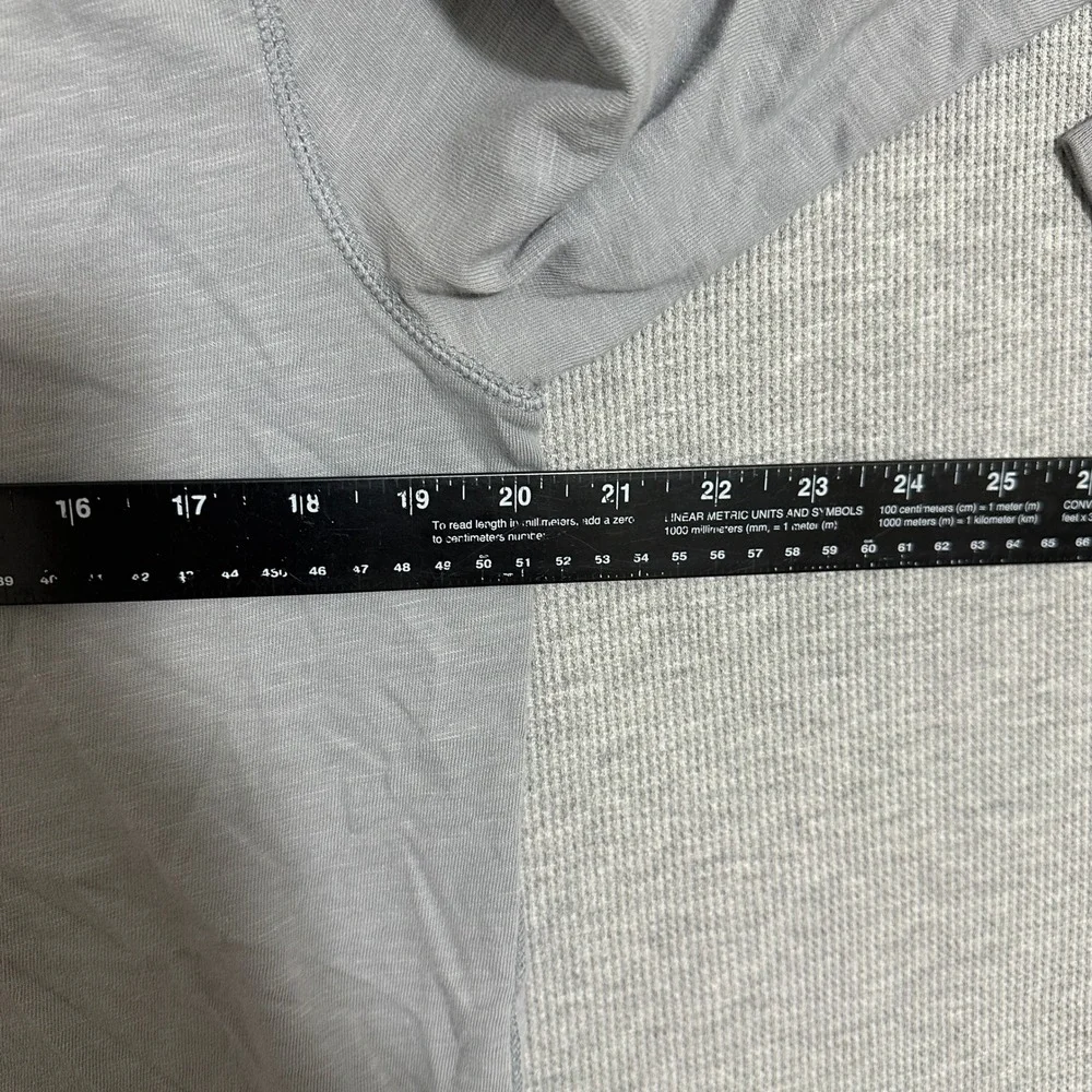 J. Crew Garment-Dyed Slub Cotton Long Sleeve Henley Shirt Gray Blue Mens Medium
